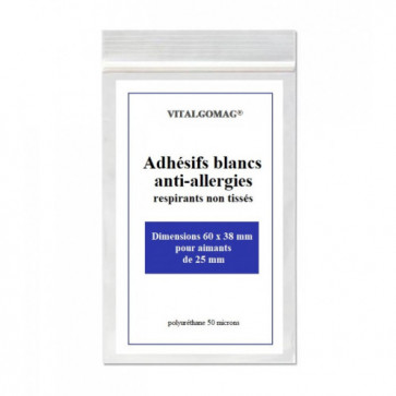 Adhésifs rectangulaires (coins arrondis), pour aimants de 25 mm VITALGOMAG®